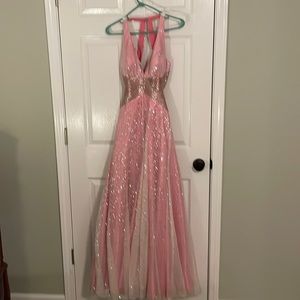 Tiffany Pink Beaded Prom dress size 4